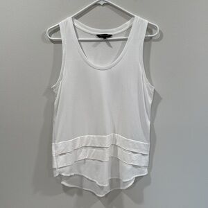 Banana Republic White Tank Top Blouse Size Small EUC
